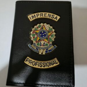Carteira de Imprensa Couro - Preto